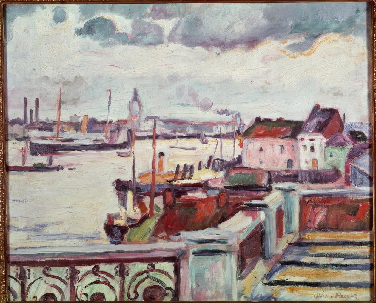 Antverpský přístav od Emile Othon Friesz
