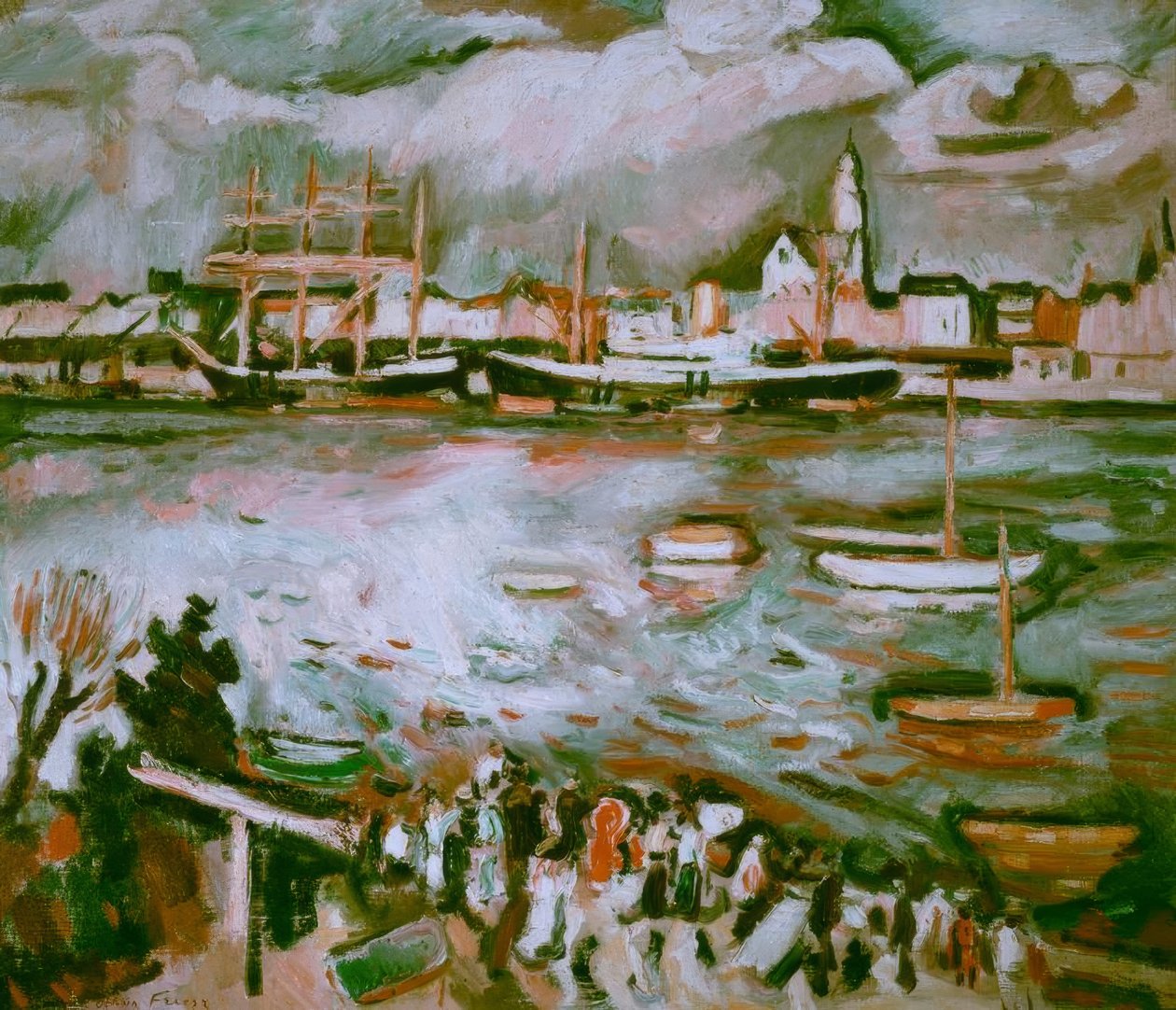 Přístav Antverpy od Emile Othon Friesz