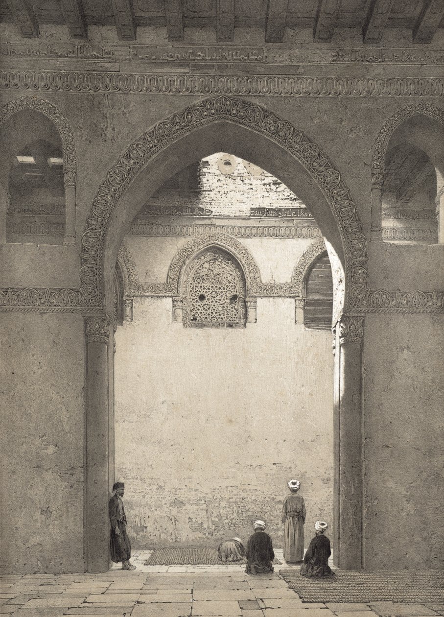 Mešita DAhmed-Ibn-Toulon, vyryla Philippe Benoist (1813-1905) 1877 od Emile Prisse dAvennes