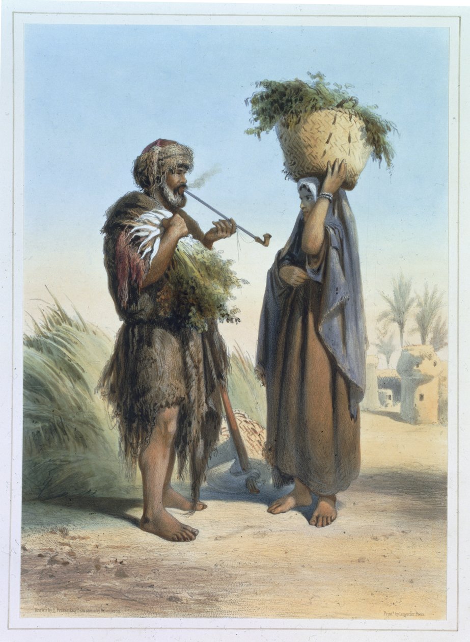 Fellah Man and Woman, ilustrace z 