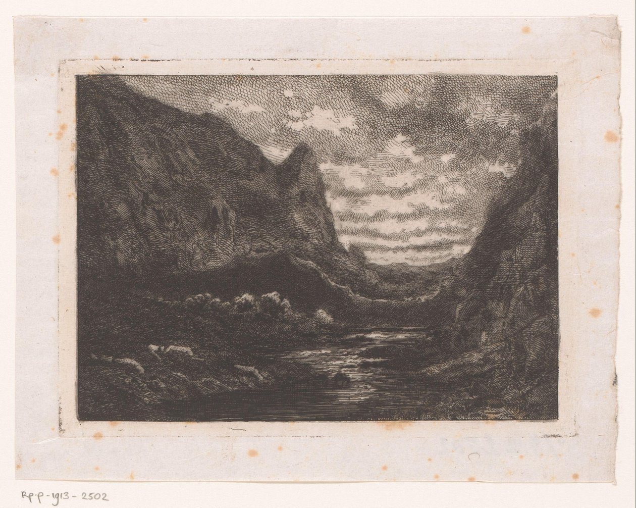 horské jezero od Emile Puttaert (attributed to)