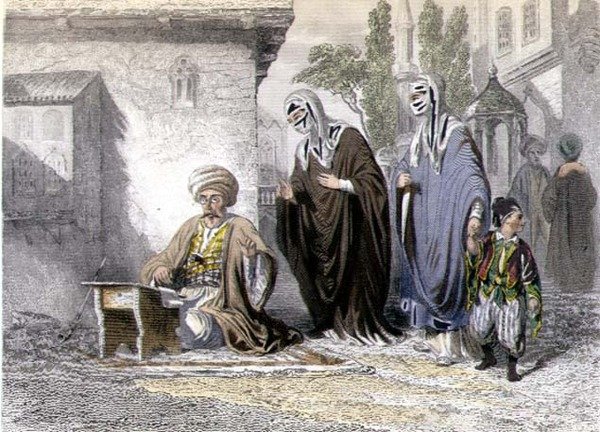 Veřejný dopisovatel z „Konstantinopole a Černého moře“, vyrytý bratry Rouergueovými od Emile and Rouergue Adolphe Rouergue