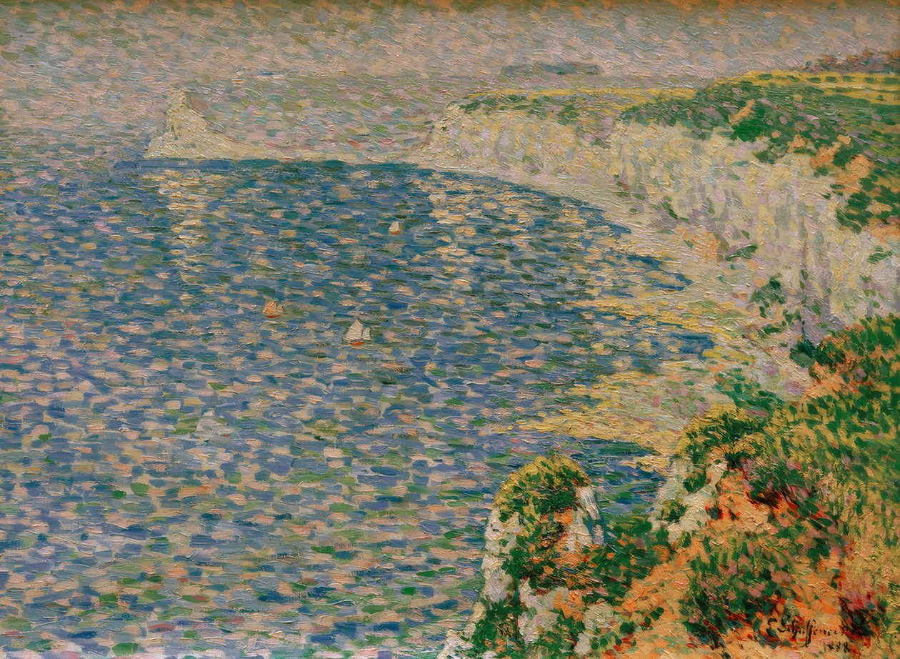 Pohled na útesy v Étretatu od Emile Schuffenecker