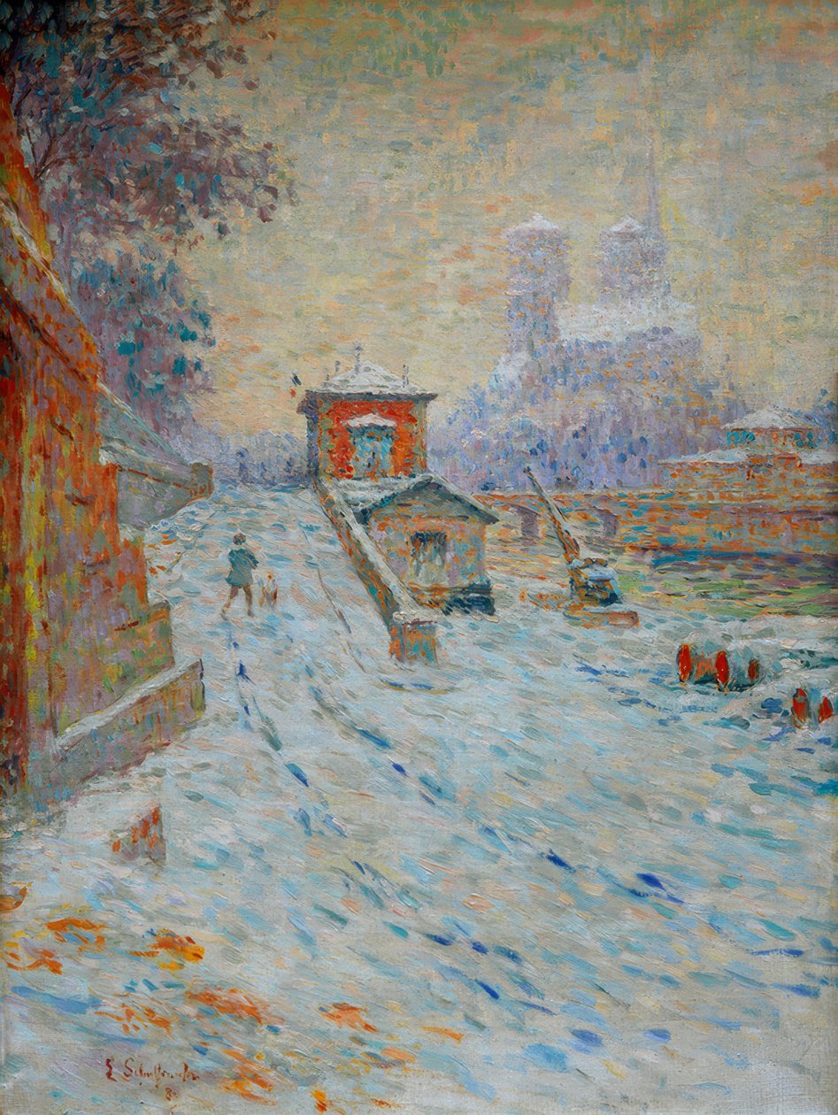 Notre-Dame de Paris (Naše Paní u sněhu nebo Notre-Dam od Emile Schuffenecker