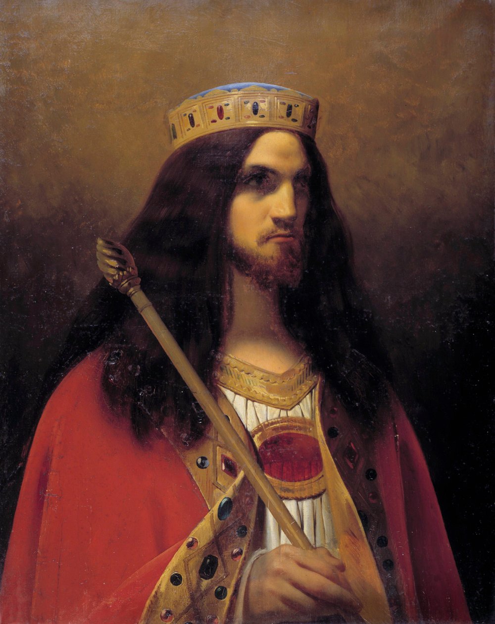 Portrét Childerica III., krále Neustrije, Austrasie, Burgundska a franků († 754) Obraz Emile Signola (1804-1892) 1825-1850 Ne. 0,92 x 0,74 m. Versailles, zámecké muzeum od Emile Signol