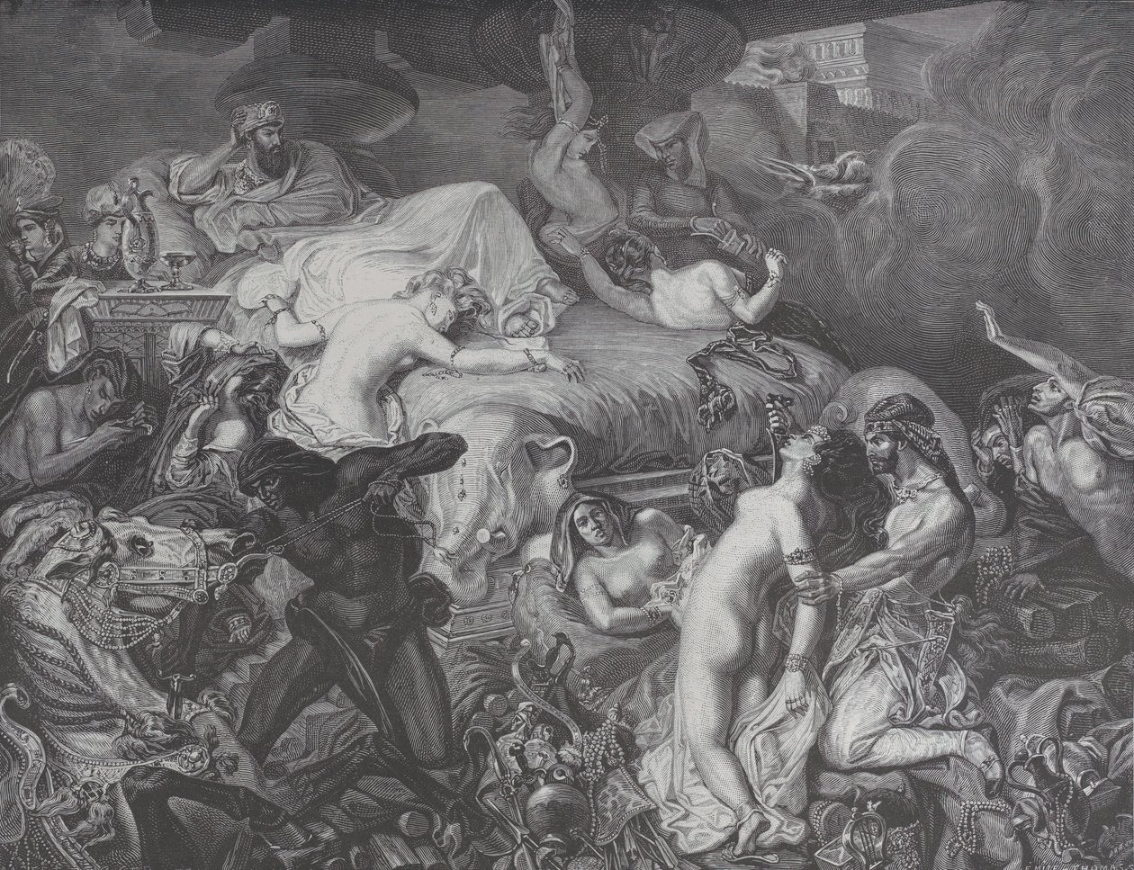 Sardanapalus, z Le Monde Illustré, 16. května 1874. od Emile Thomas