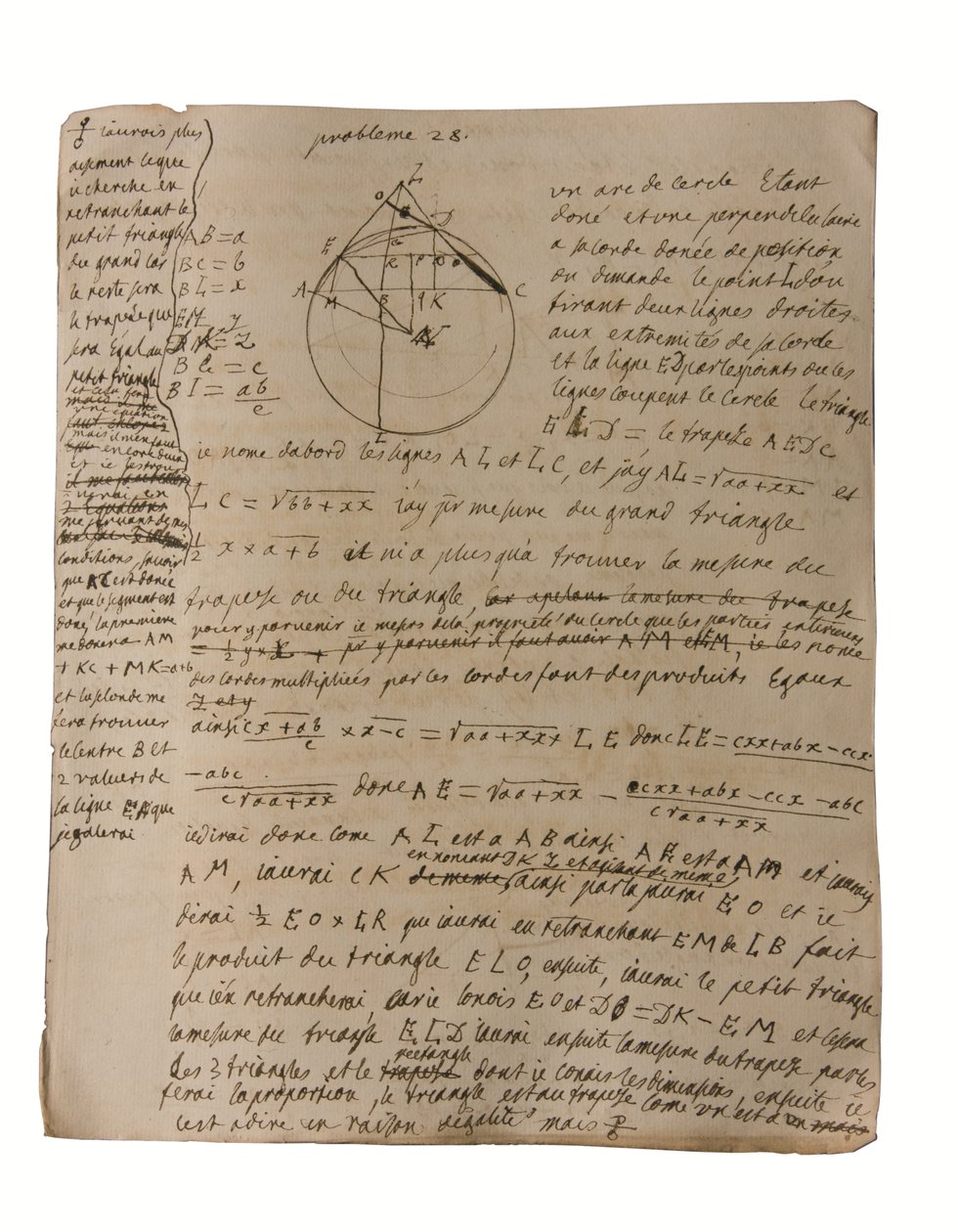 Problémy z geometrie a matematiky, cca 1735-1740 od Emilie du Chatelet