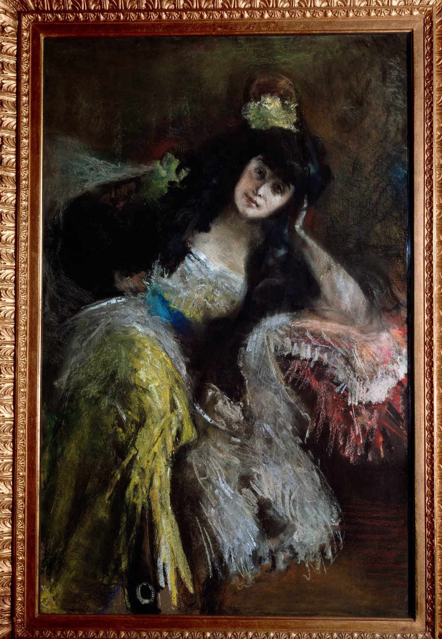 Portrét markýzy Emilia Sommi Picenardi (olej na plátně). od Emilio Gola