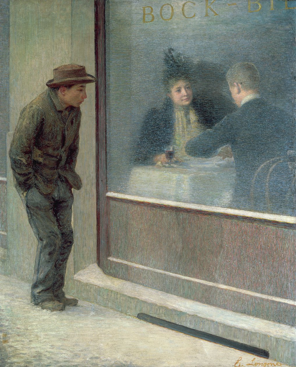 Odrazy hladovějícího muže aneb sociální kontrasty, 1894 od Emilio Longoni