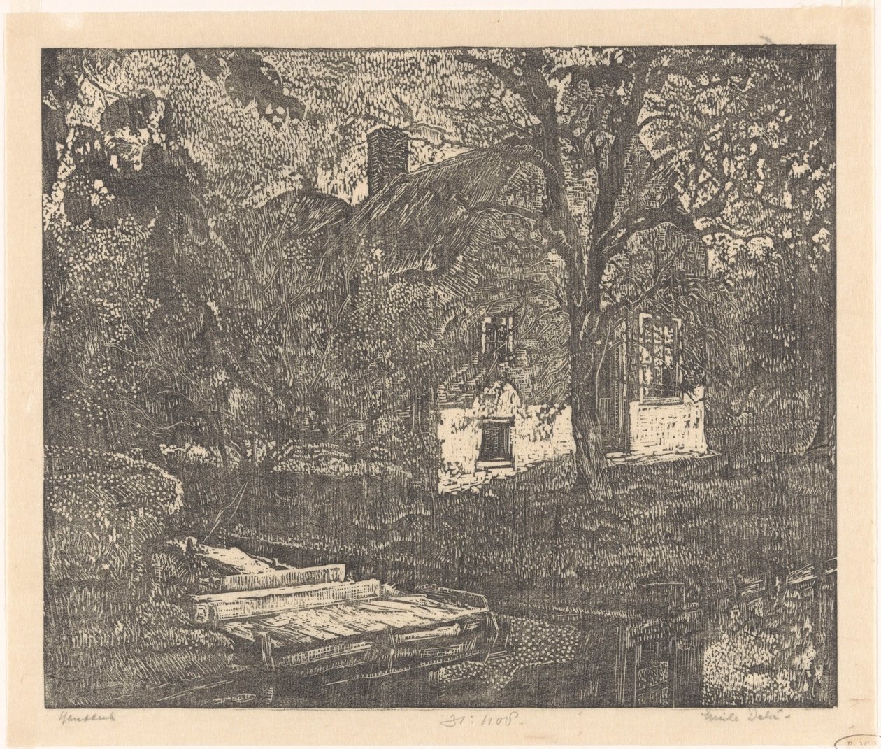 Farma na vodě od Emilius Wilhelmus Dehé (signed by artist)