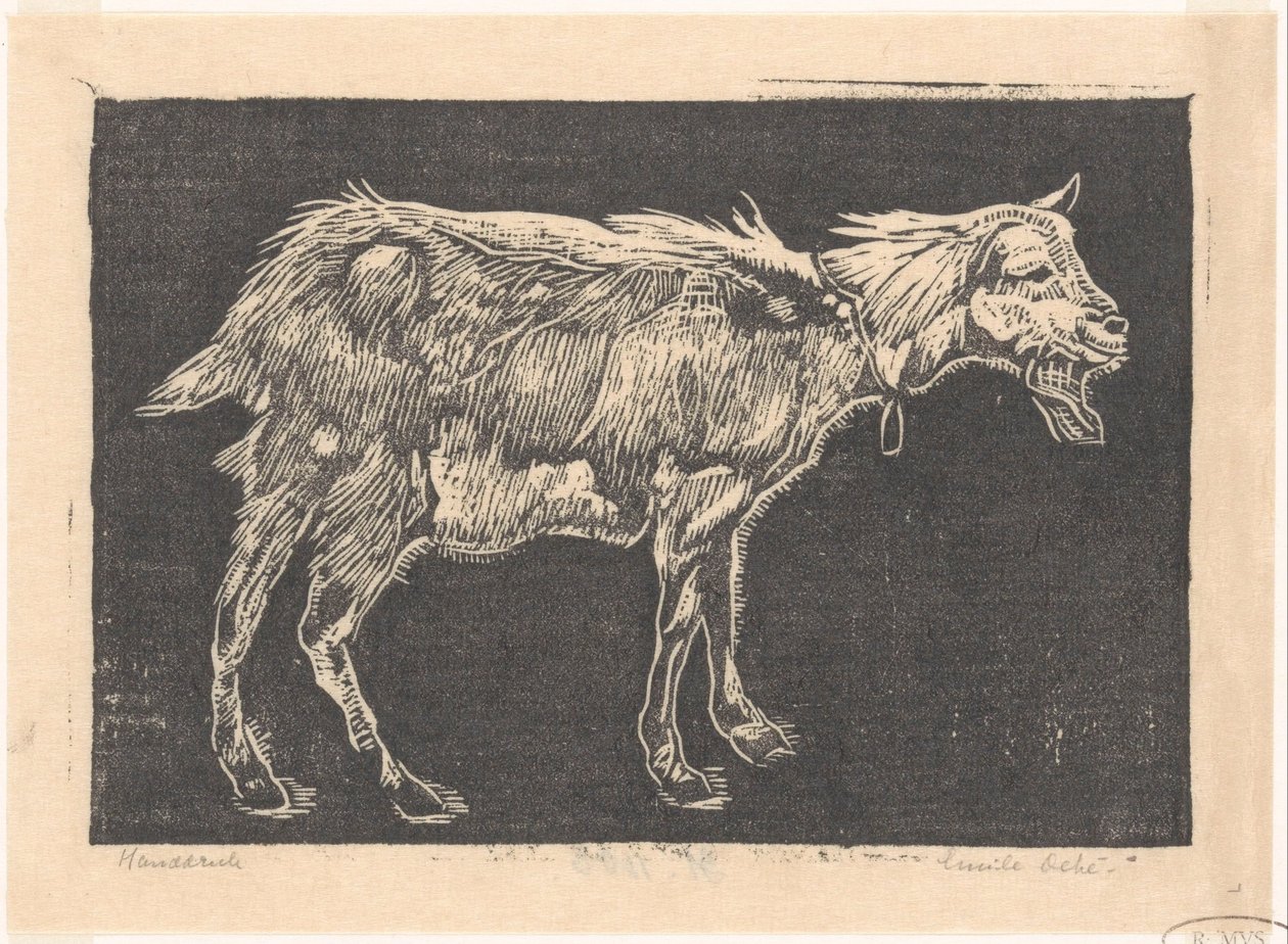 Koza od Emilius Wilhelmus Dehé (signed by artist)