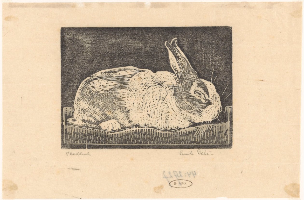 Králičí od Emilius Wilhelmus Dehé (signed by artist)
