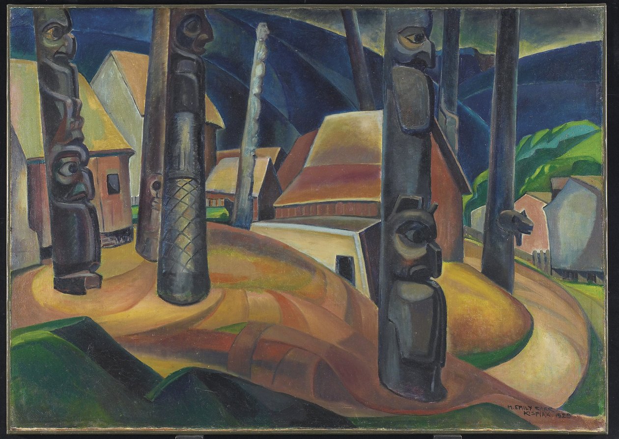 Vesnice Kispiax od Emily Carr