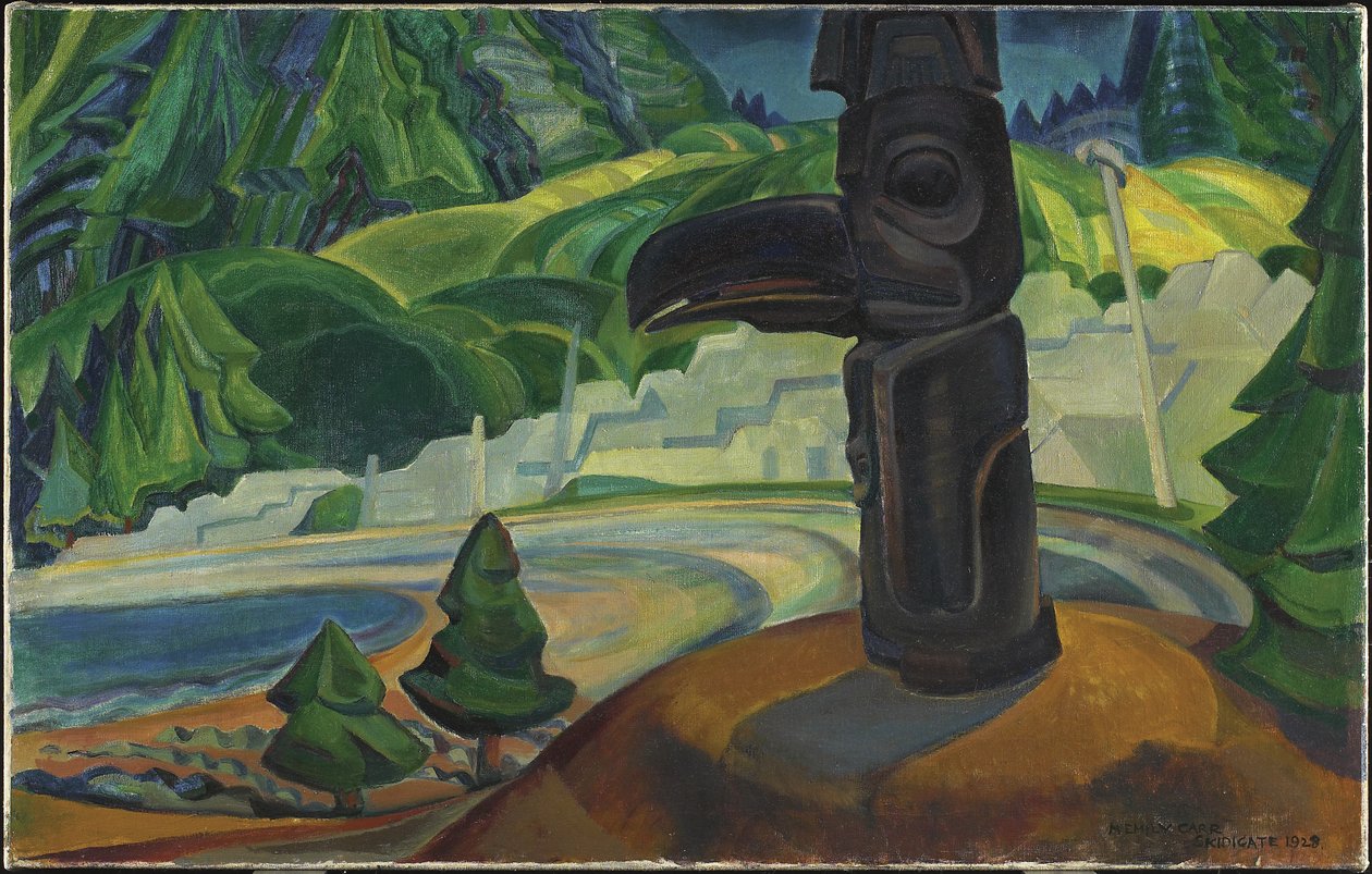 Skidegate, Graham Island, Britská Kolumbie od Emily Carr