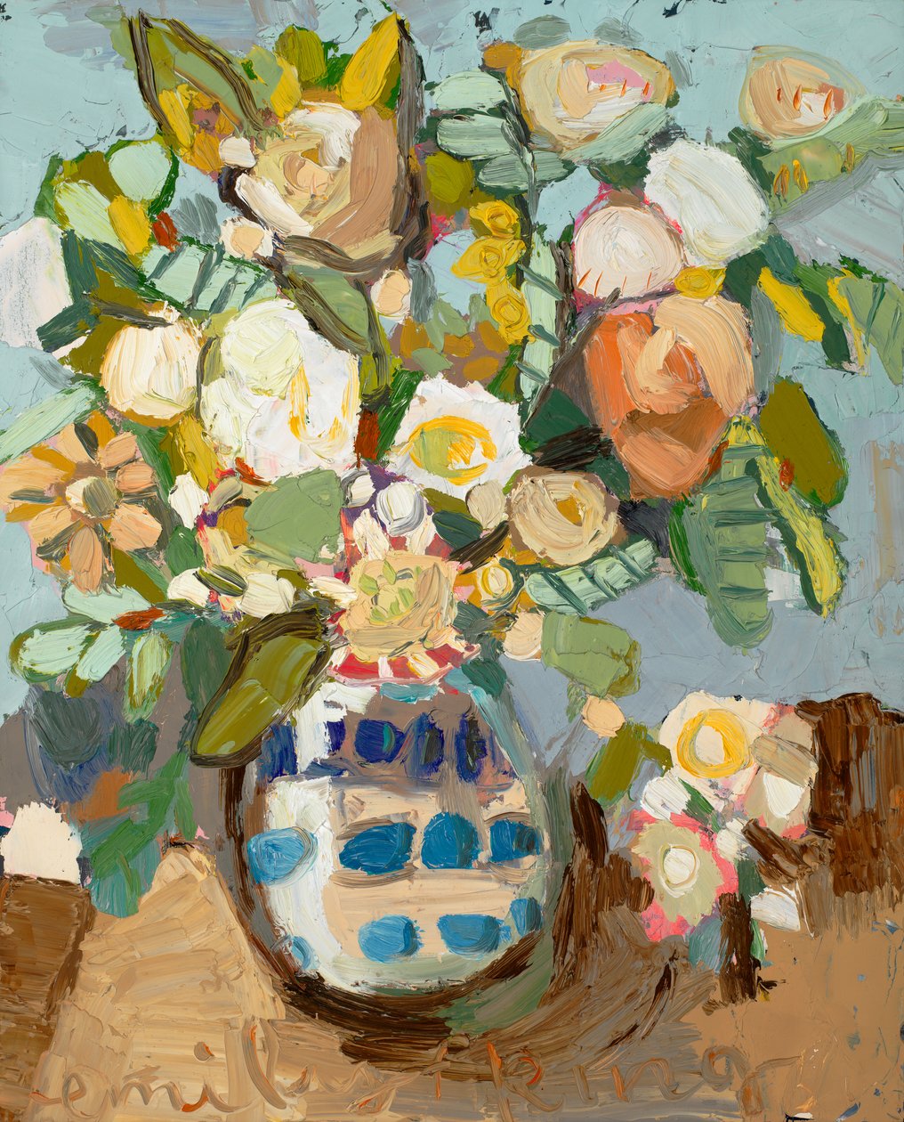 Crushed Blue, 2020 (olej na plátně) od Emily Fox King