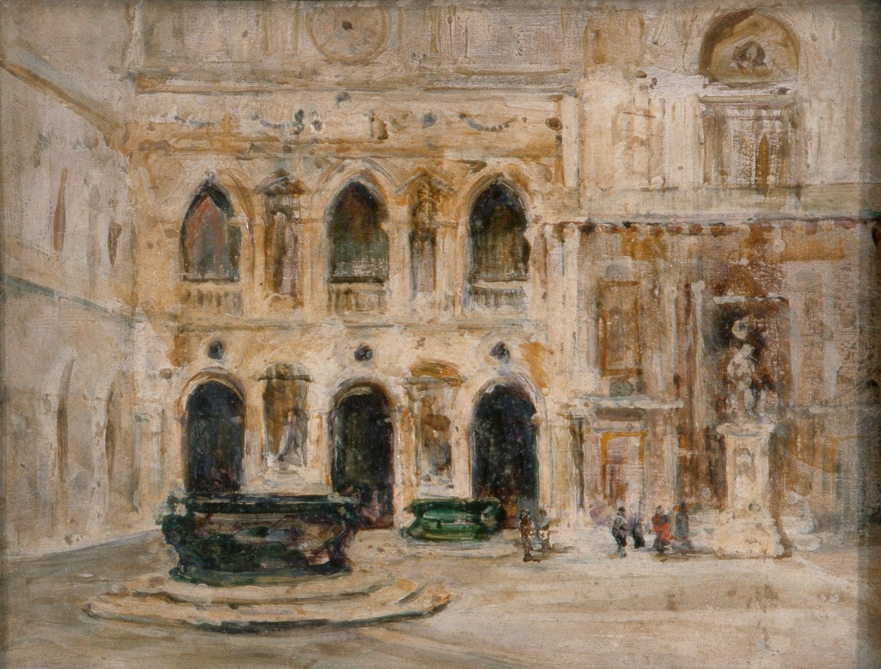 Cortile, Dóžecí palác (olej na desce) od Emily Murray Paterson