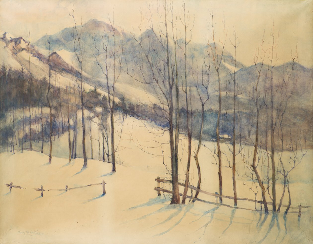 V Berner Oberland (akvarel) od Emily Murray Paterson