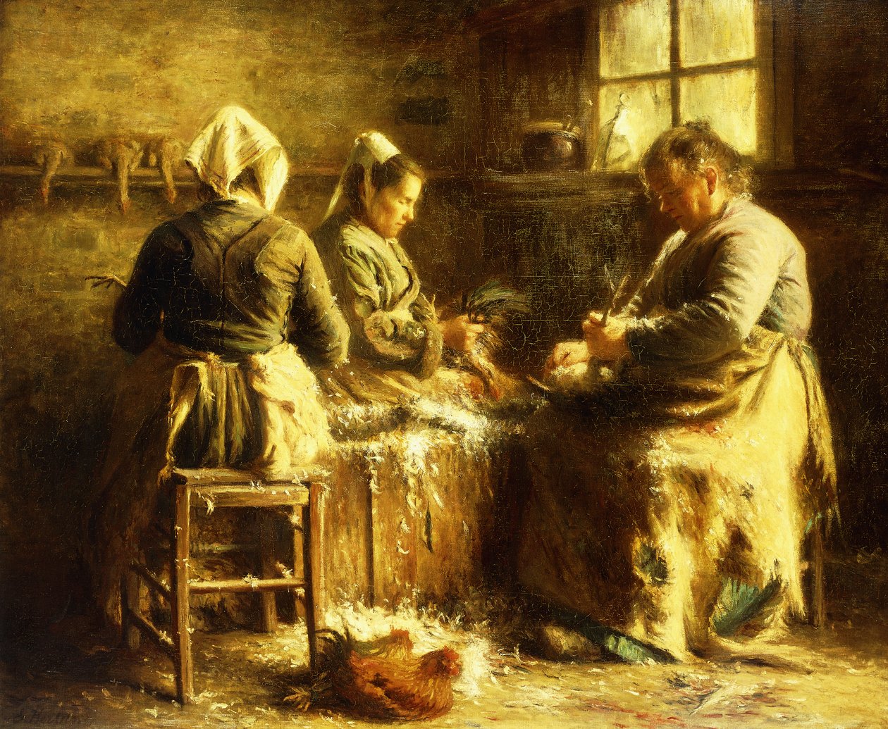 Odranění kuřat – pozdní ranní léto v Bretani; Plumeuses de Poulet - Apres Midi d