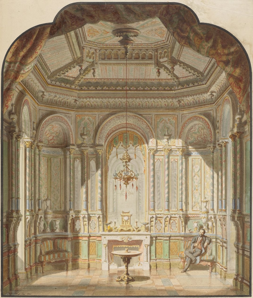 Maurská kuřárna od Emmanuel Coulange Lautrec