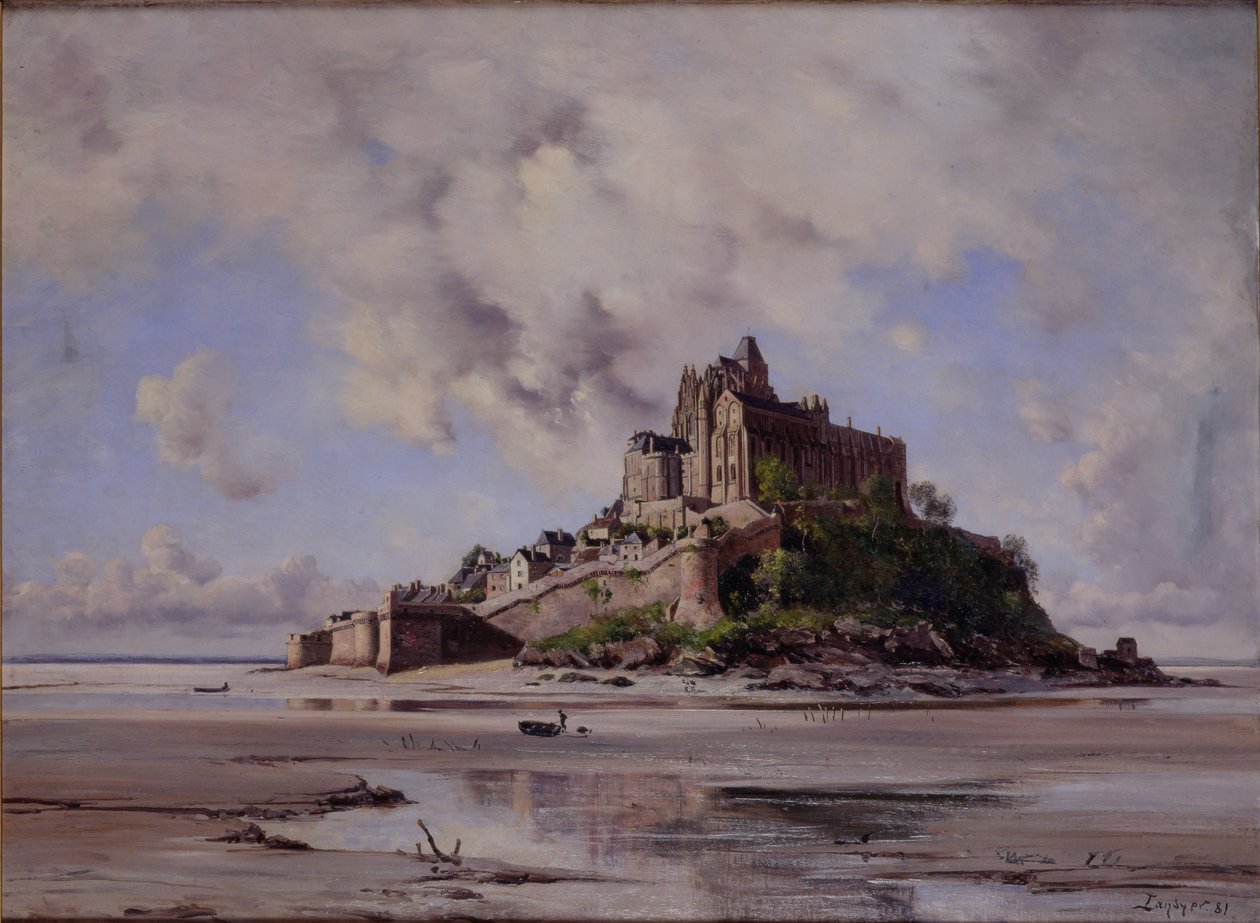 Mont Saint-Michel, severovýchodní strana, 1881 od Emmanuel Lansyer