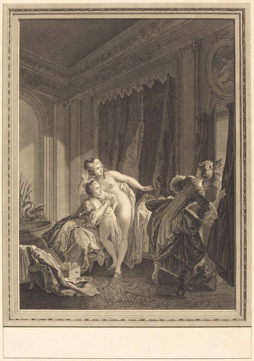 Večer od Emmanuel Jean Nepomucène de Ghendt after Pierre Antoine Baudouin