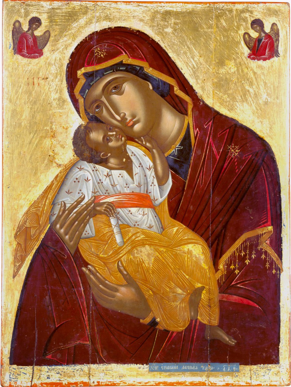 Panna Maria Něžná Panna Eleusa, 1609. od Emmanuel Lambardos