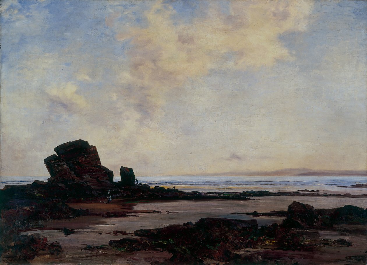 Zátoka Douarnenez při odlivu od Emmanuel Lansyer