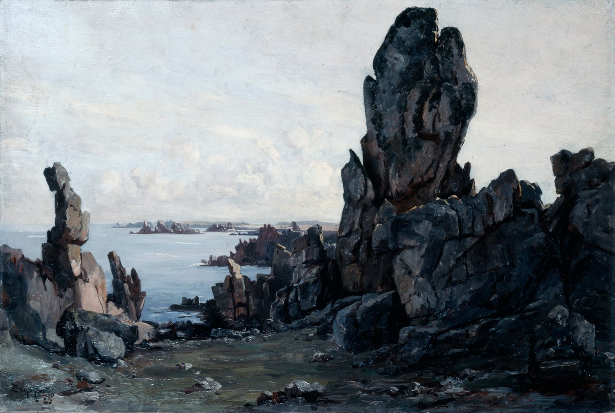 Ostrov Ushant, 1885 od Emmanuel Lansyer