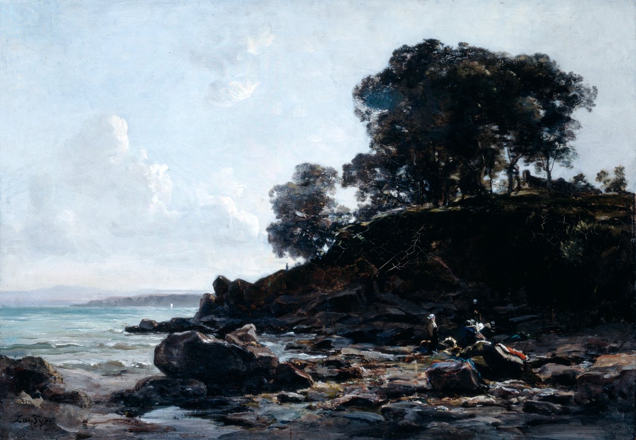 Laundrette při odlivu, 1891. od Emmanuel Lansyer