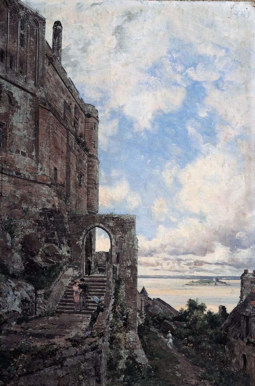 Mont Saint-Michel. Západní brána do Barbakanu v Châtelet od Emmanuel Lansyer