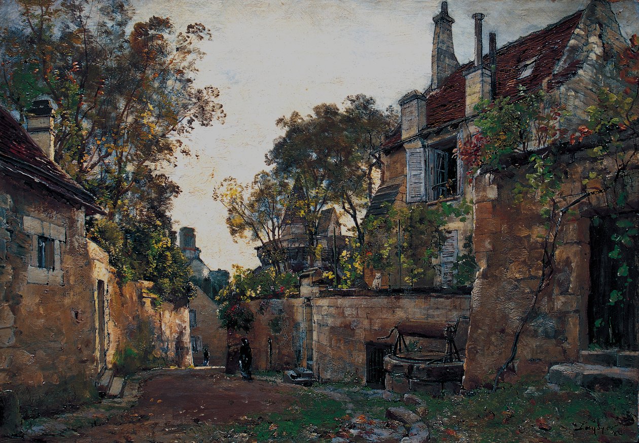 Dům mého strýce Pescherarda na zámku v Loches. 1882 (olej na plátně) od Emmanuel Lansyer