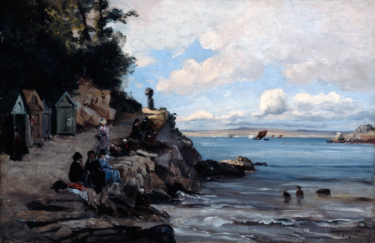 Sobota na pláži Womans Bathing, 1876. od Emmanuel Lansyer