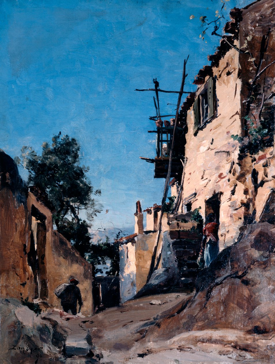 Staré město pod hřbitovem, Menton, 1890 od Emmanuel Lansyer