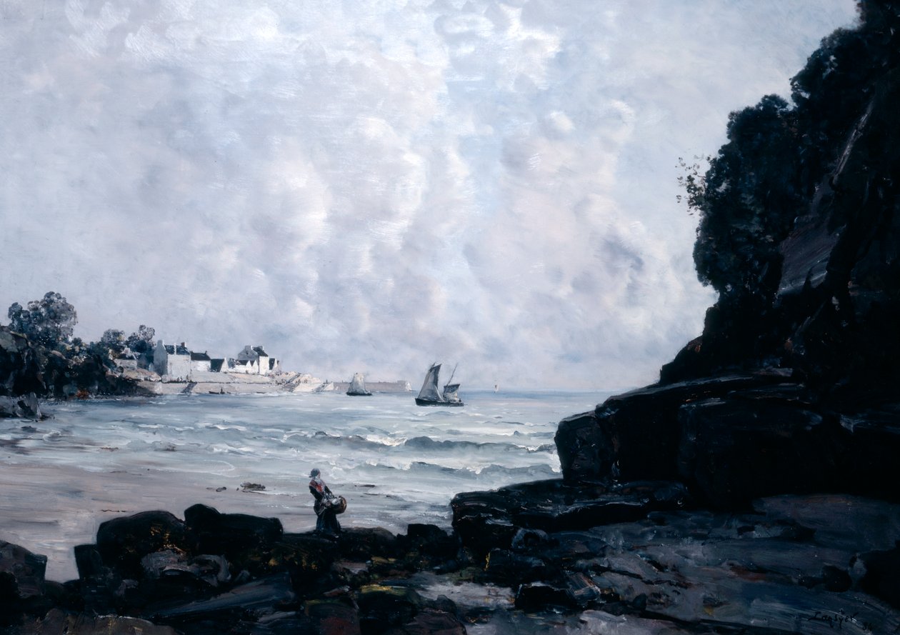 Přístav Douarnenez, 1884 od Emmanuel Lansyer
