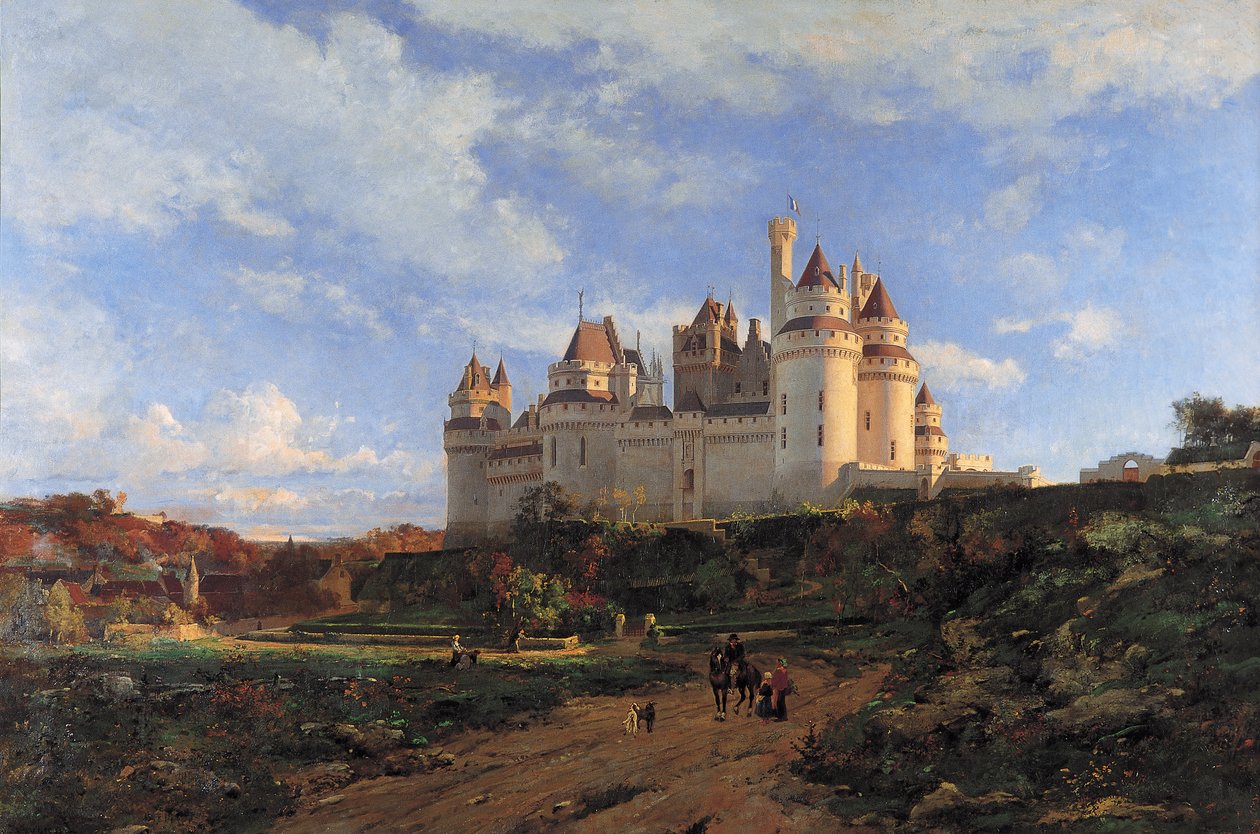 Hrad Pierrefonds. Kolem roku 1868 (olej na plátně) od Emmanuel Lansyer