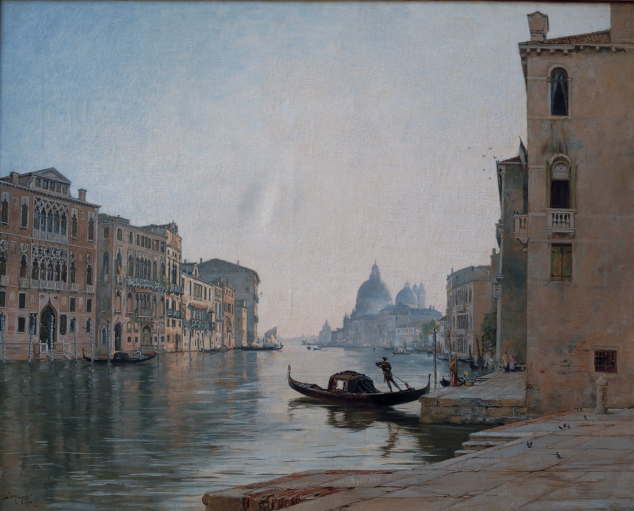 Benátky, Canal Grande, září 1892 (olej na plátně) od Emmanuel Lansyer