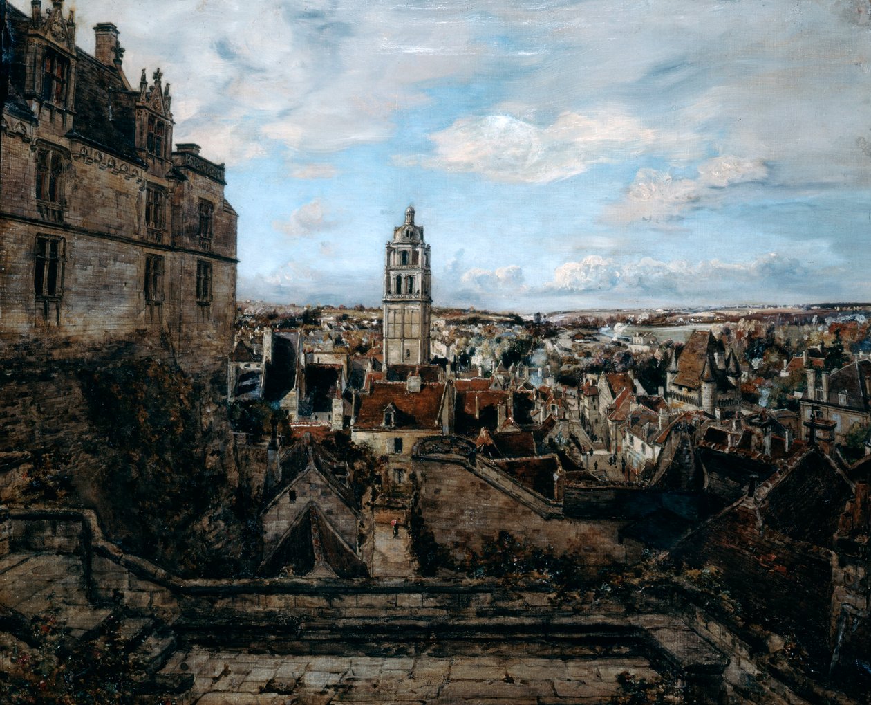 Pohled z terasy hradu Loches, 1884 od Emmanuel Lansyer