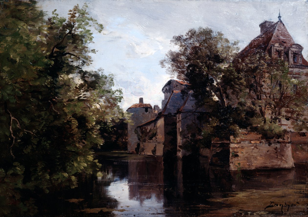 Pohled na zámek postavený za Ludvíka XIII, Saint Loup, 1882 od Emmanuel Lansyer