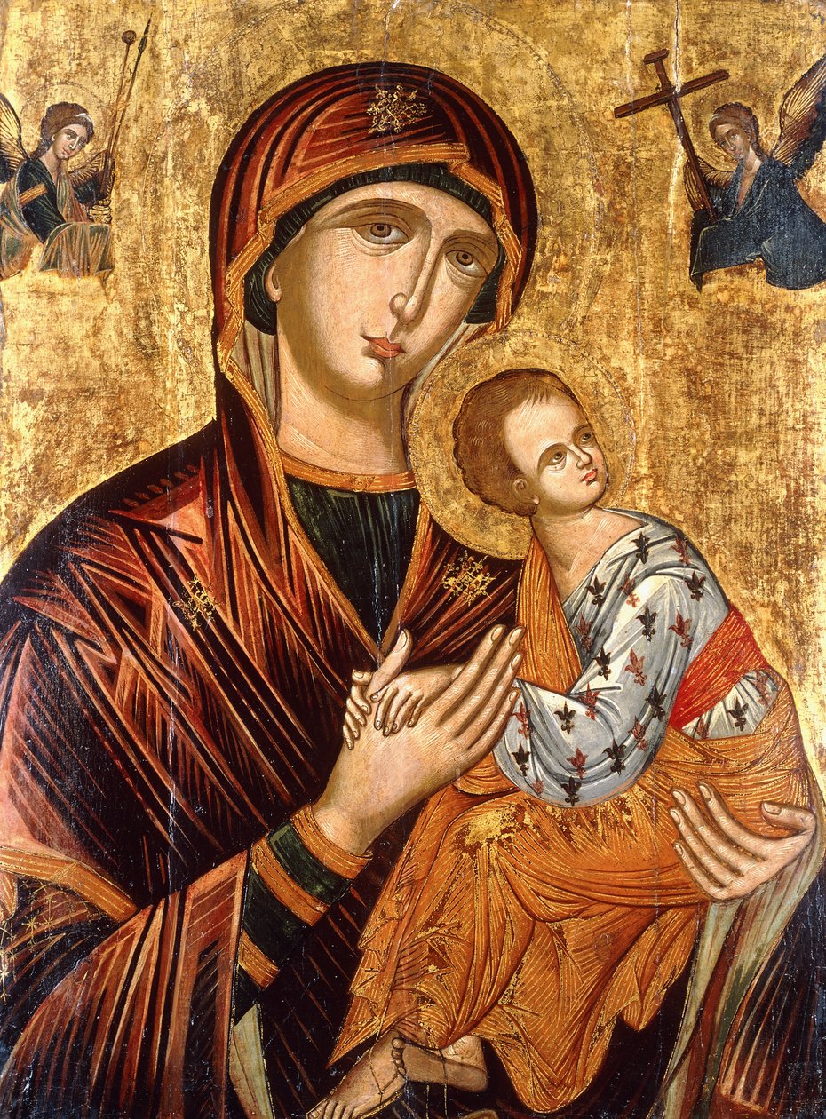 Krétská ikona Matky Boží umučení z poloviny 17. století od Emmanuel Tzanes