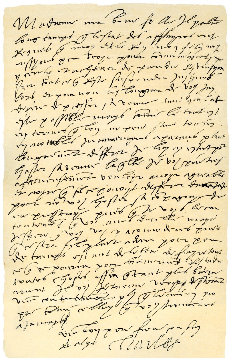 Dopis španělského císaře Karla V. anglické královně Marii, 1555. od Emperor Charles V