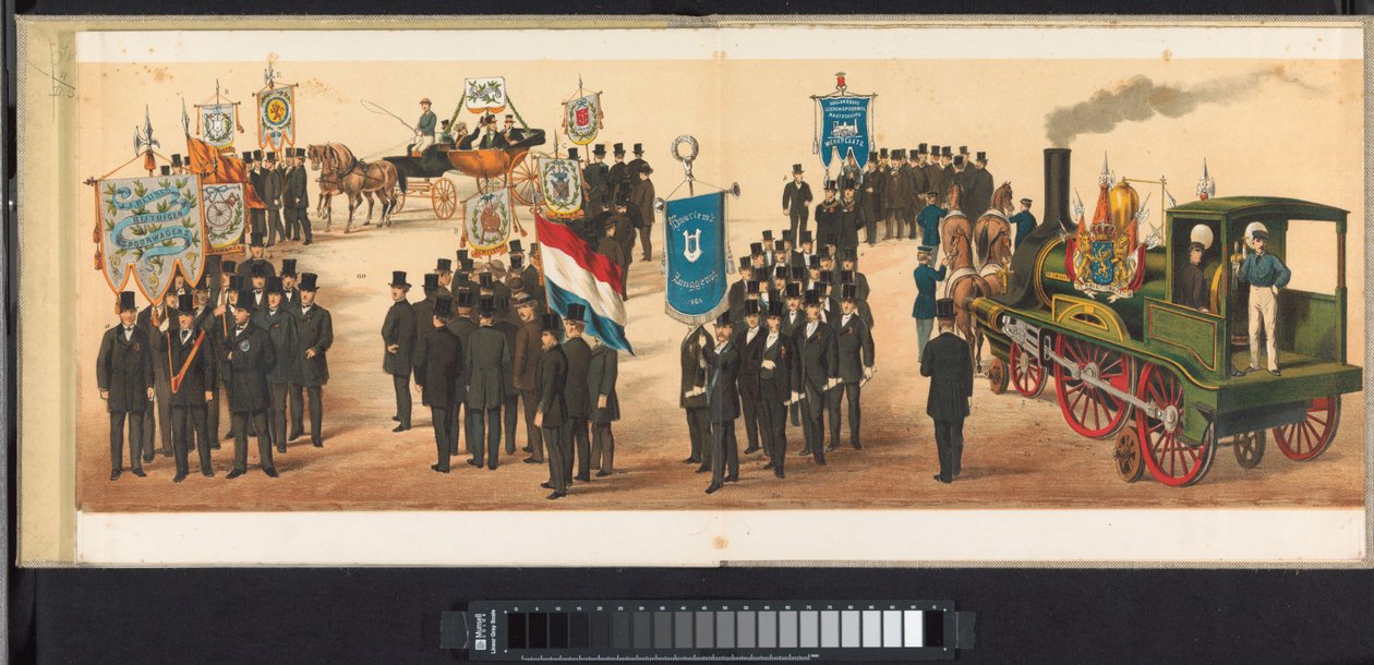 Procesí v Haarlemu, 1872 (deska 11) Procesí konané v Haarlemu 1. dubna 1872. (název série na předmětu) od Emrik and Binger