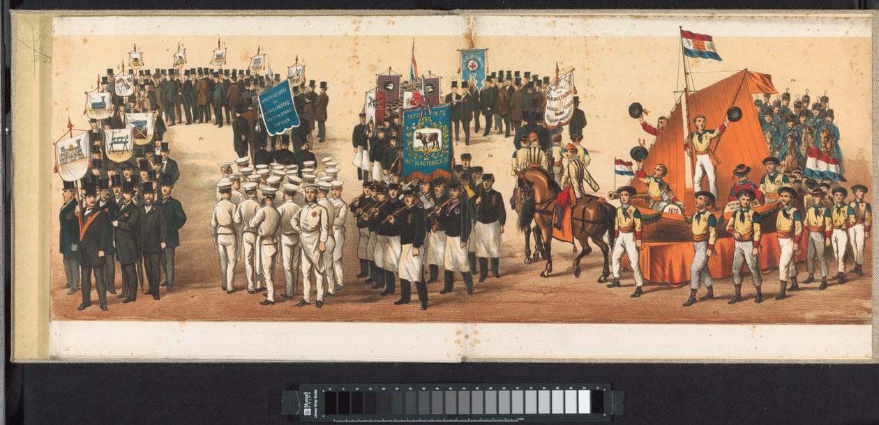 Procesí v Haarlemu, 1872 (deska 12) Procesí konané v Haarlemu 1. dubna 1872. (název série na předmětu) od Emrik and Binger