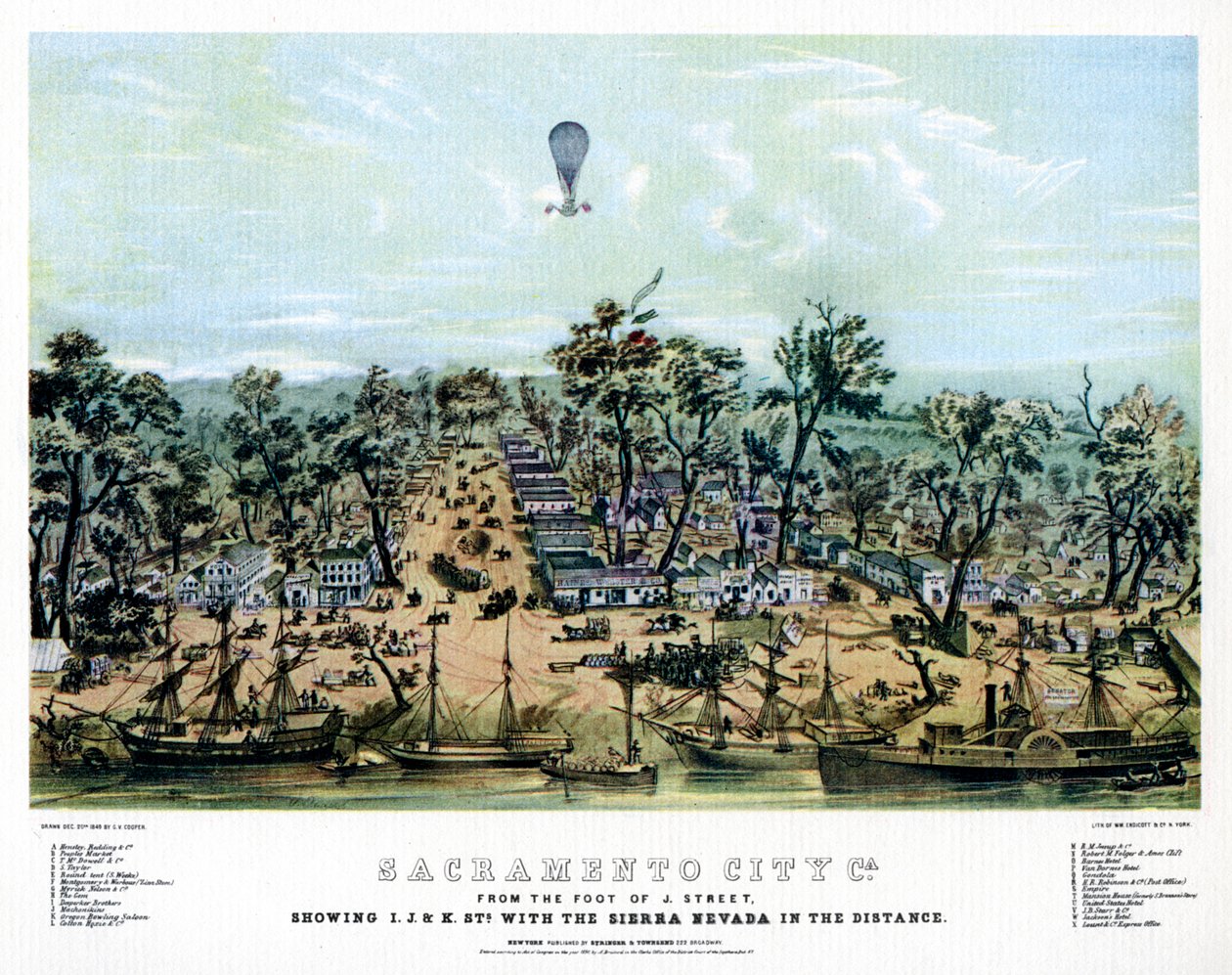 Sacramento, Kalifornie, 1849 1937. od Endicott and Co.
