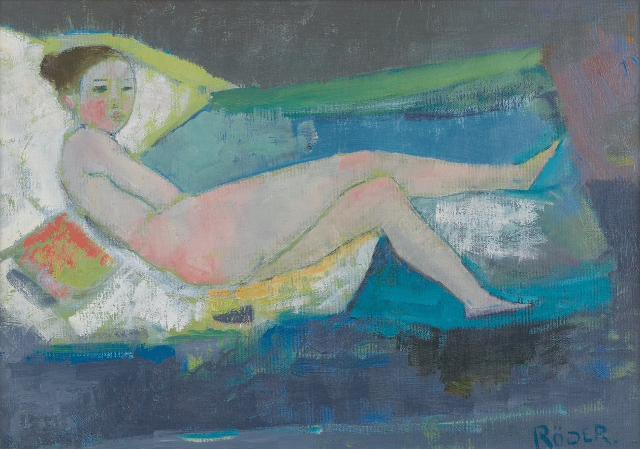 The Young Model (olej na plátně) od Endre Roder