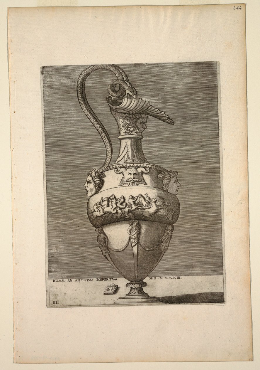 Ewer s basreliéfem od Enea Vico