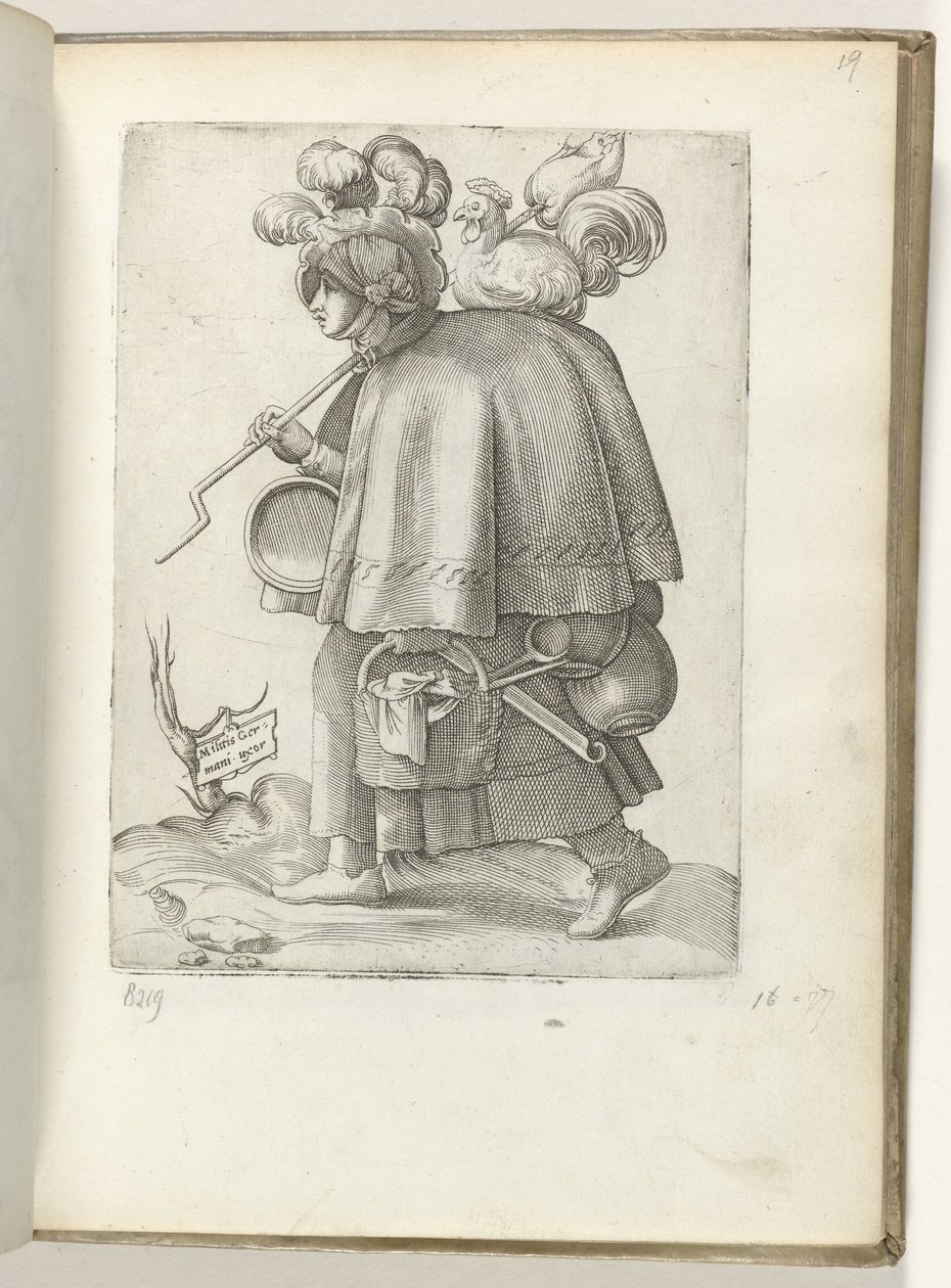 Militis Germani uxor (title on object) Duitse soldatenvrouw, gekleed volgens de mode van ca. 1550 Diversarum gentium nostrae aetatis habitus   1328231   cs       czech Successfully Translated  Original: Study of a Tulip (Perregoen Machieu) Translat: Study  od Enea Vico