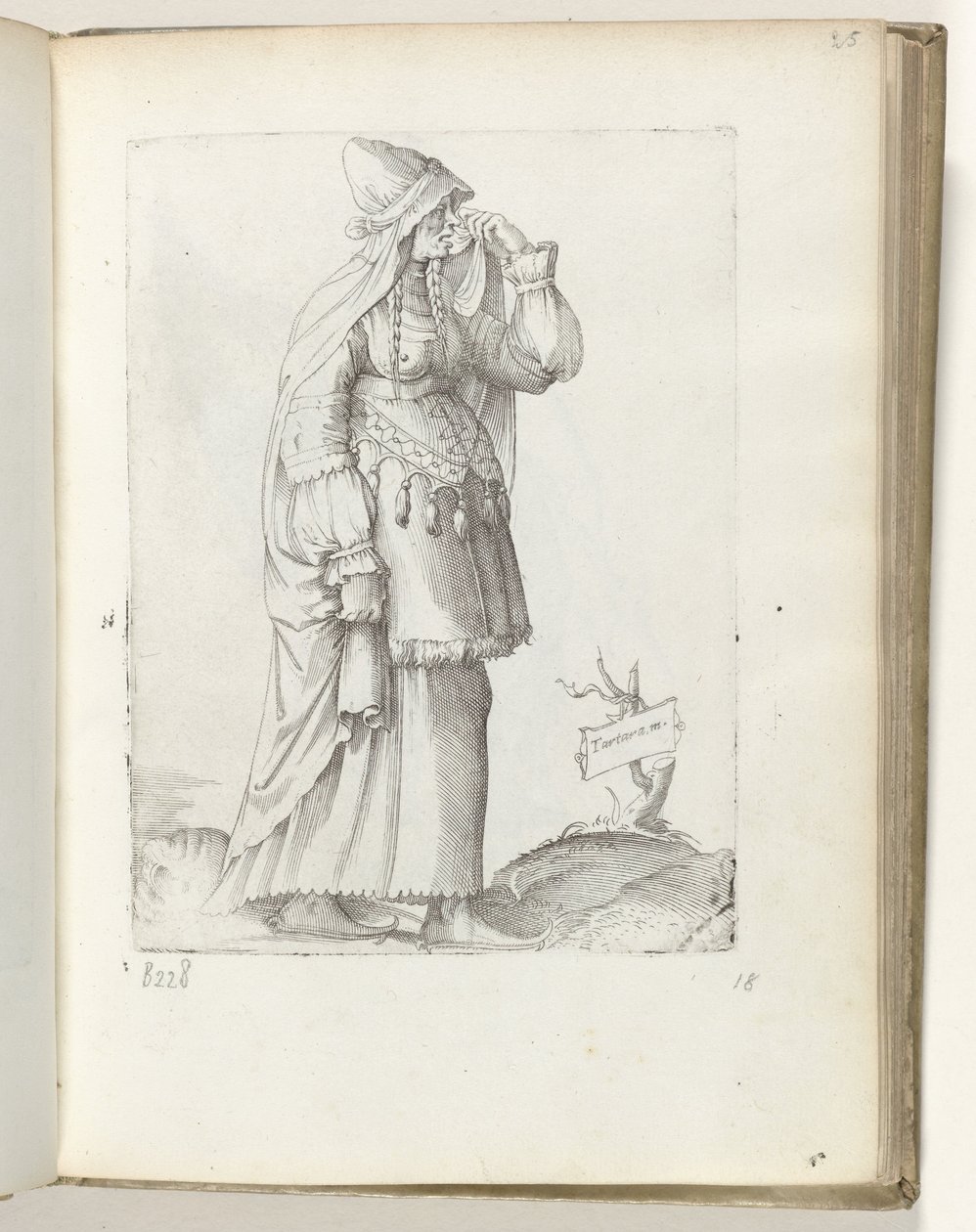 Tartara (titul na objektu) Tartaarse vrouw, ca. 1550 Postoje různých národů našeho věku (název série) od Enea Vico