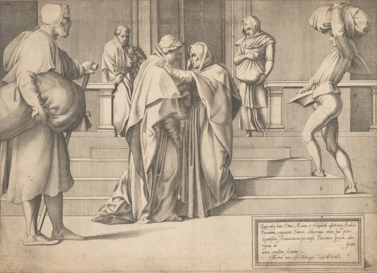 Navštívení, 1561. od Enea Vico.
