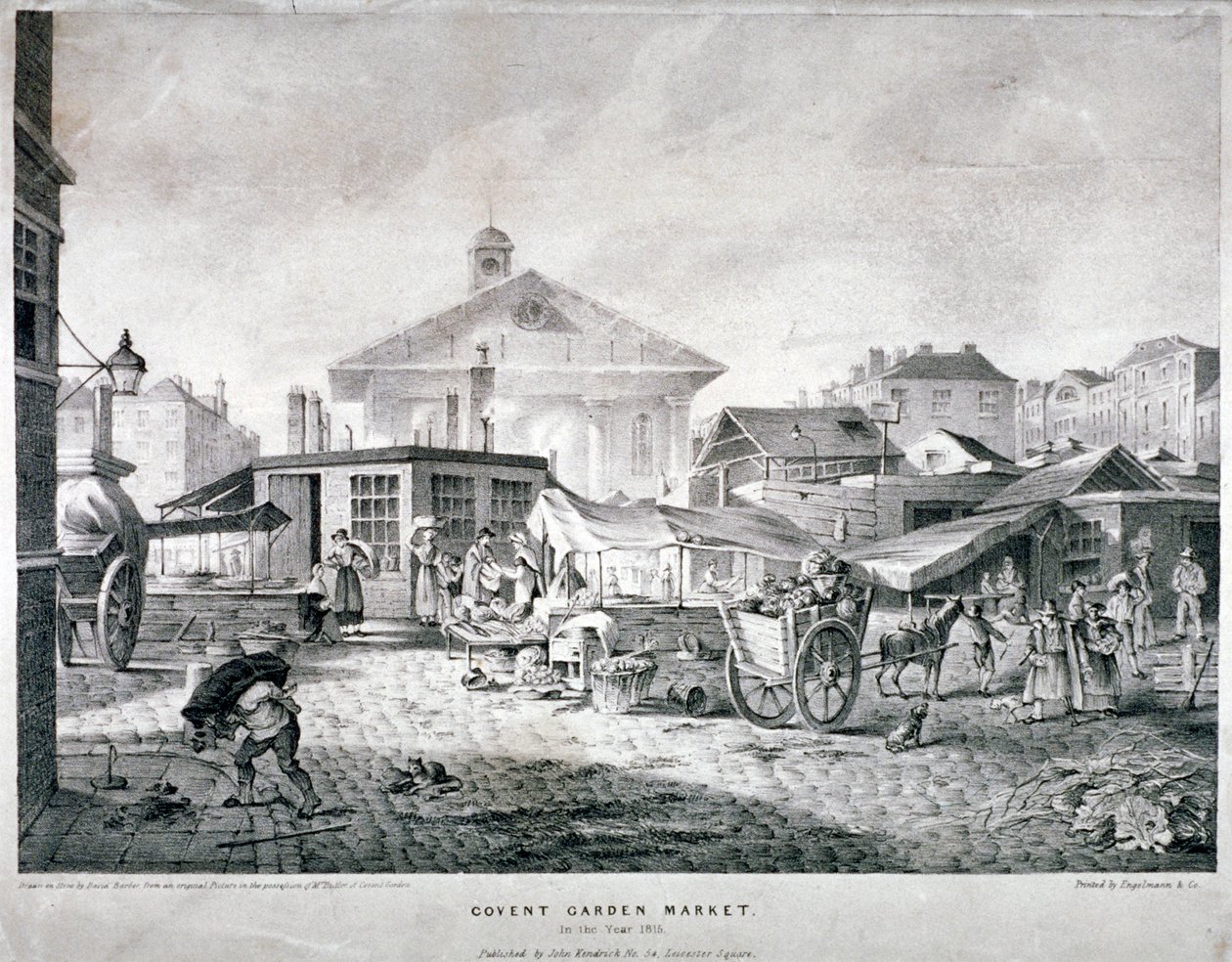 Covent Garden Market, Westminster, Londýn, 1815 od Engelmann and Company