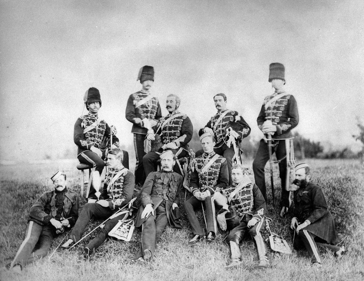 Skupina britských armádních důstojníků, c.1870-90 od English Photographer